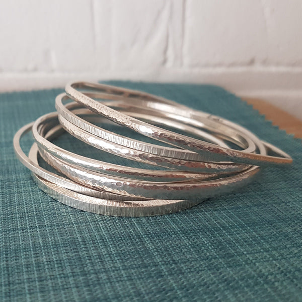 silver bangles class in Hampshire with Joanne Tinley Jewellery